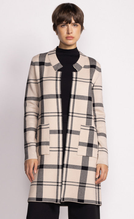 Plaid sweater coat deals